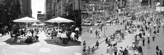 El New York para las personas; humanización del espacio público. Fuente: DOT