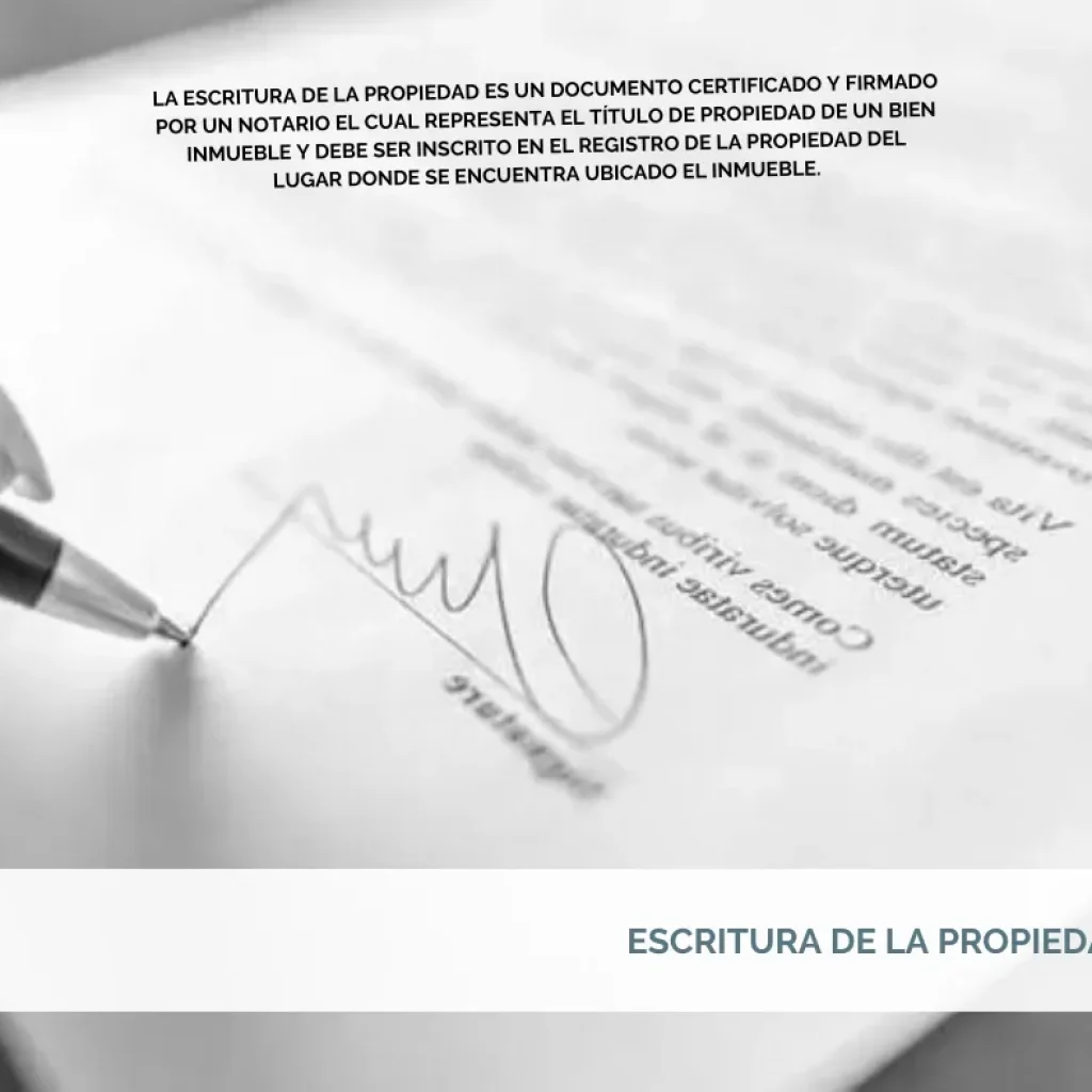 escritura de la propiedad