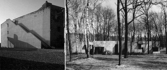 Izda. Torre Aragonese, 1981. Drcha. Casa en el bosque, 1961