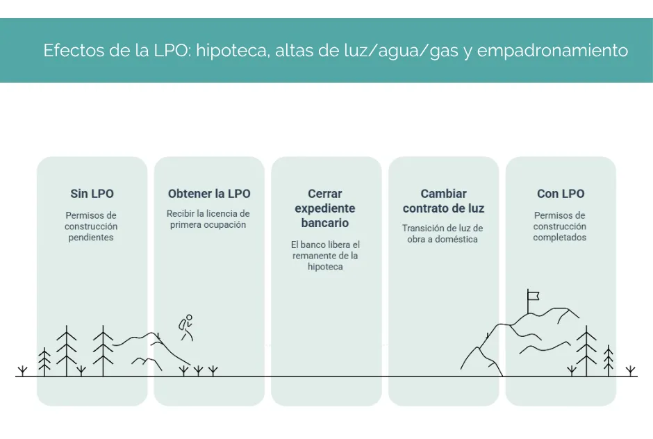 Efectos de la LPO hipoteca, altas de luzaguagas y empadronamiento