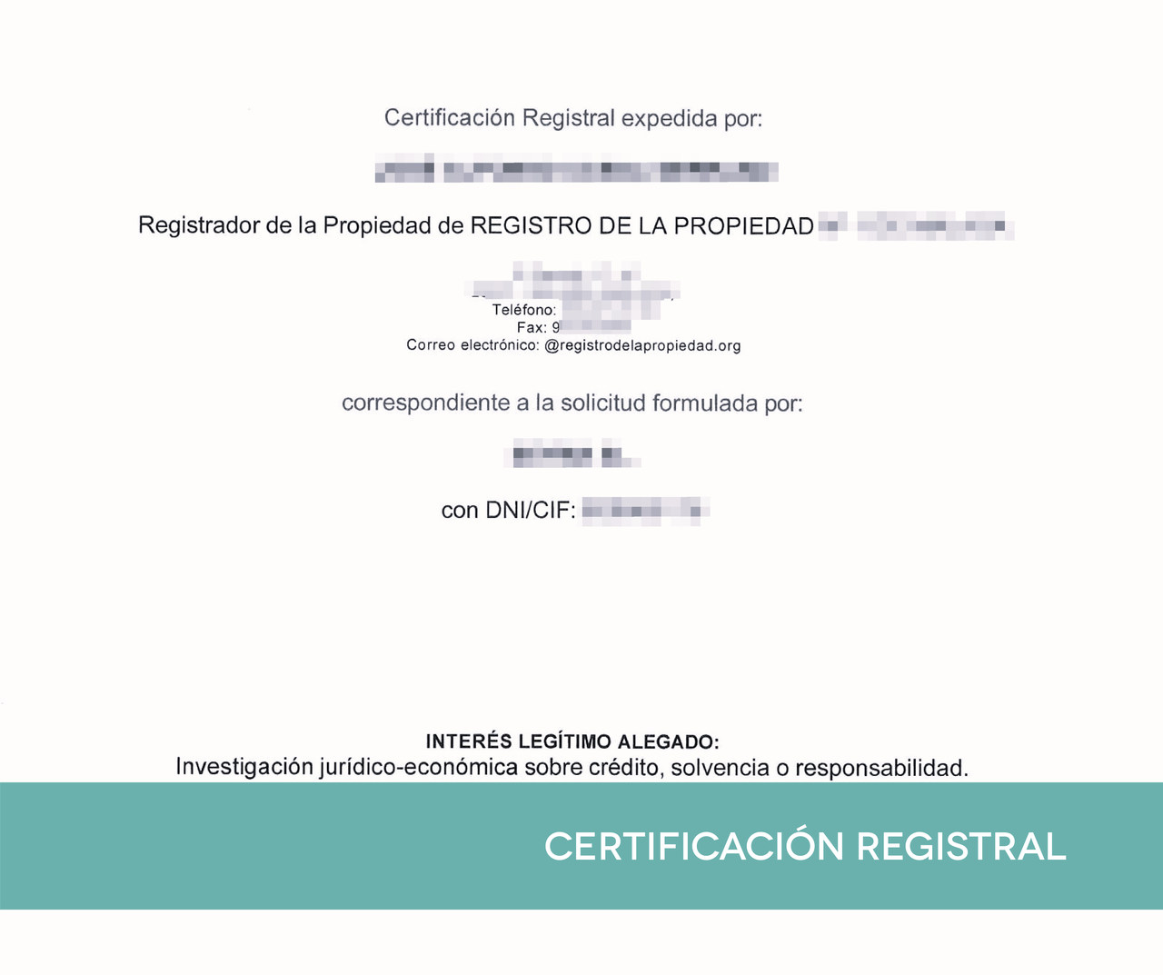 Certificado Registral | CRI