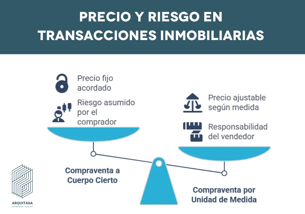 precio y riesgon en trasacciones inmobiliarias de compraventa a cuerpo cierto